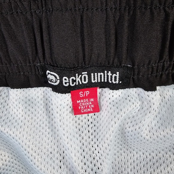 Ecko Unltd Swim Trunks Mens Small Black Mesh Lining Y2K Board Shorts - Picture 9 of 14